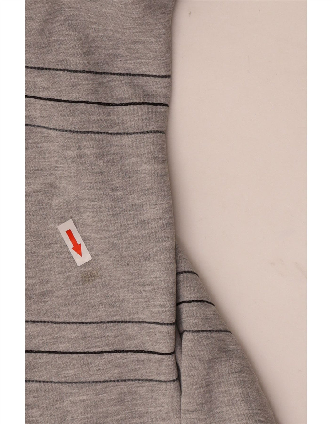 Felpa da uomo Adidas Maglione grande in cotone a righe grigie