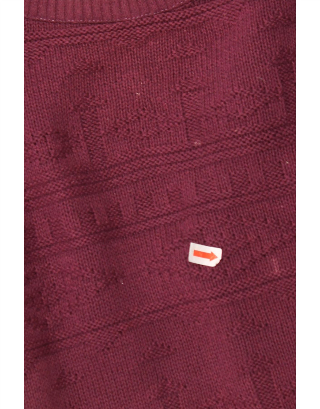 Maglione maglione girocollo da uomo VINTAGE grande bordeaux