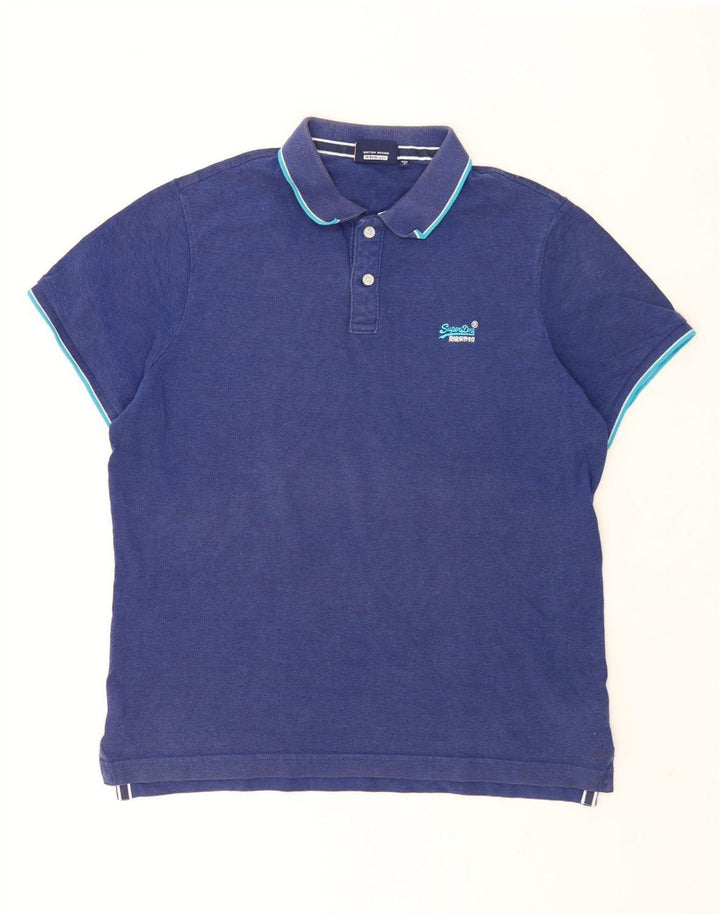 Polo da uomo Superdry 3XL in cotone blu