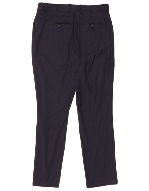 Pantaloni chino slim da donna Reiss UK 10 Small W30 L28 Lana blu navy