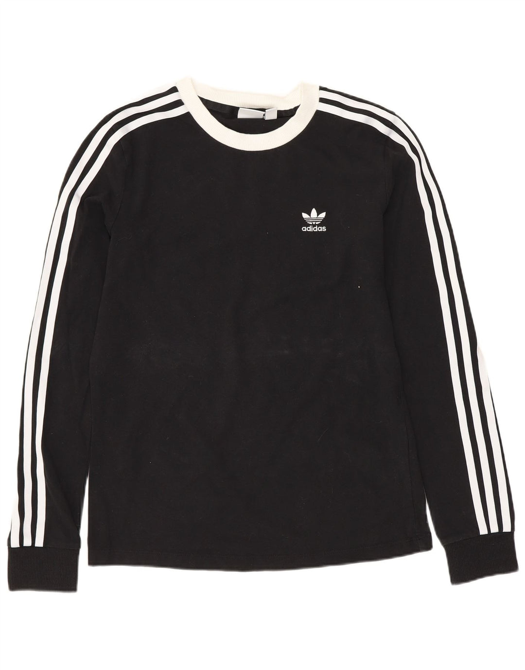 Top ADIDAS da donna a manica lunga UK 6 XS cotone nero