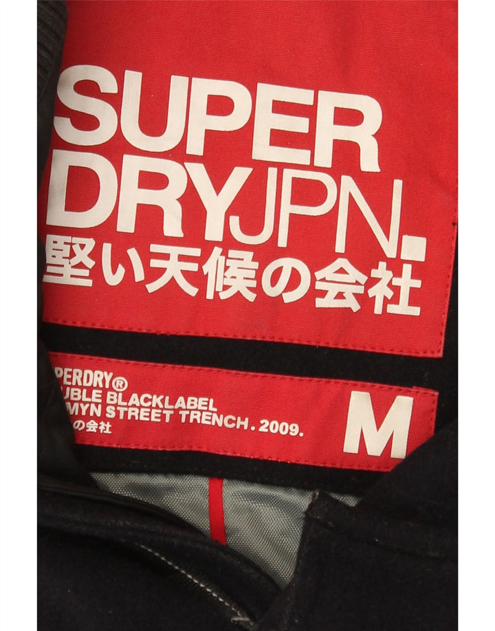 Giacca militare grafica da uomo Superdry UK 38 media lana blu navy