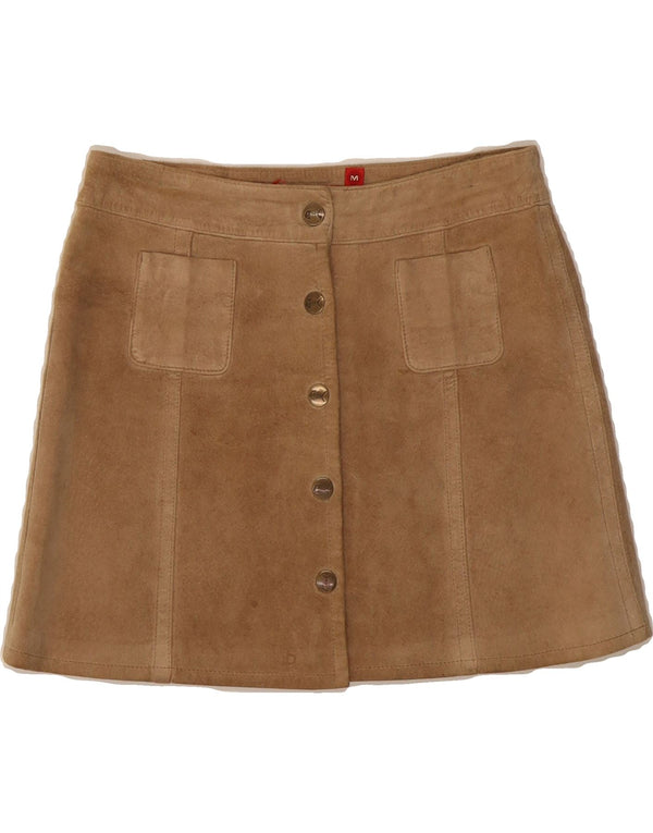 FISHBONE Womens Suede Mini Skirt Medium W28  Brown