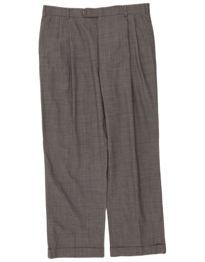 BROOKS BROTHERS Abito da Uomo 346 a 2 Bottoni in 2 Pezzi UK 42 XL W34 L29 Grigio Lana