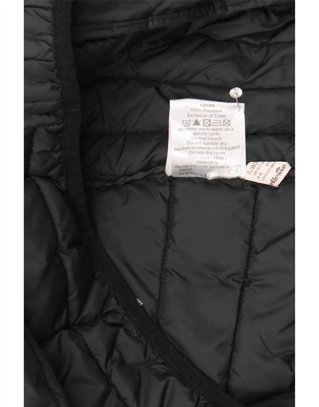 Giacca imbottita con cappuccio da donna Ellesse UK 24 4XL poliestere nero