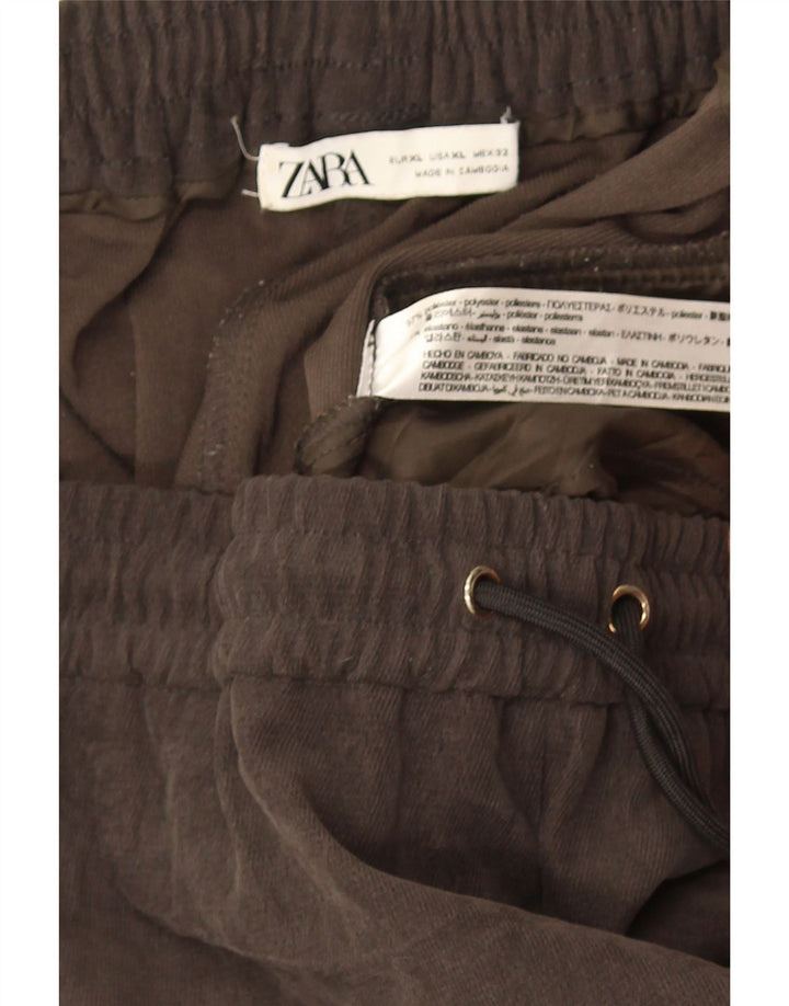 Pantaloni da tuta da donna ZARA Joggers UK 18 XL Poliestere grigio