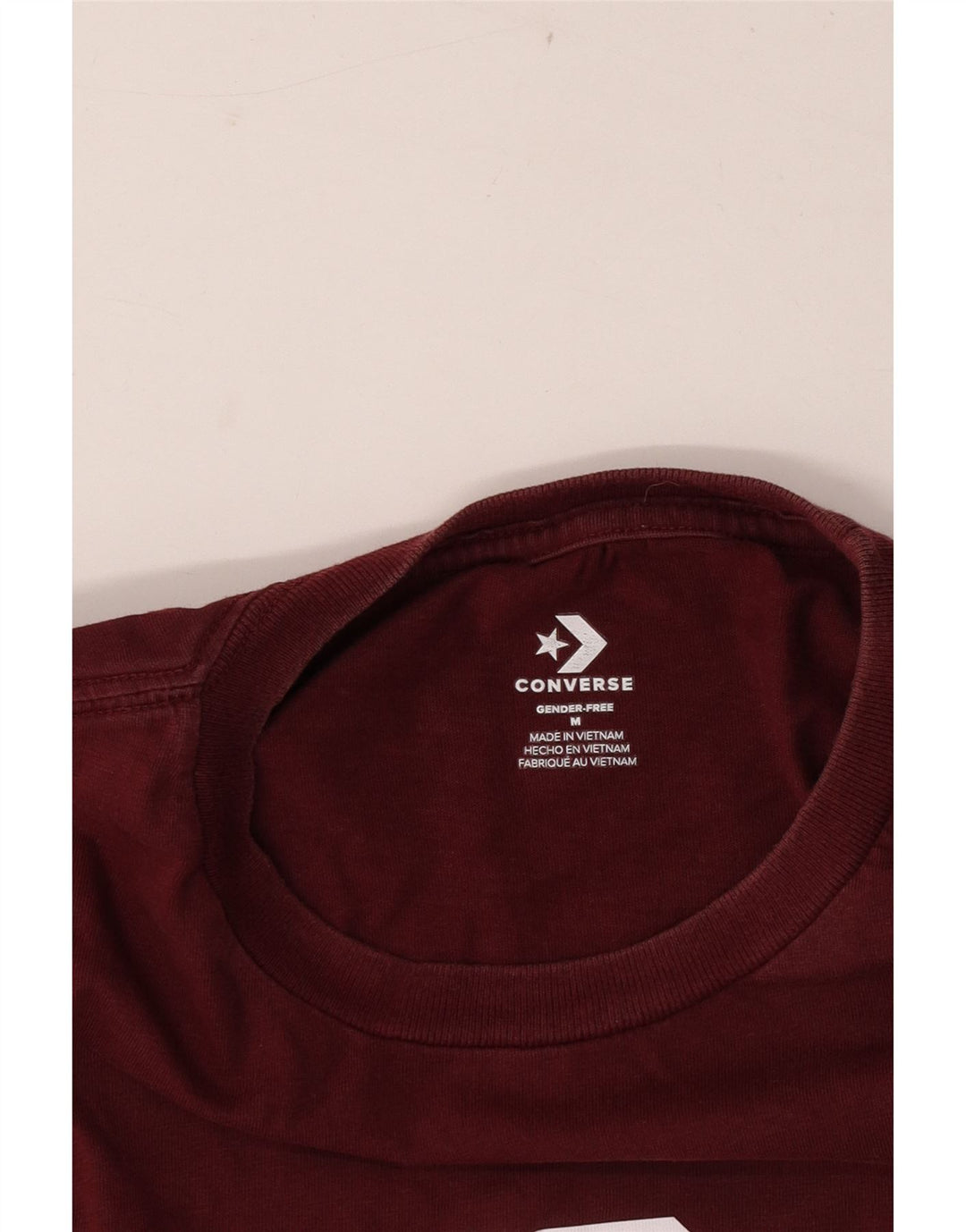 T-shirt grafica da uomo Converse Top Borgogna media