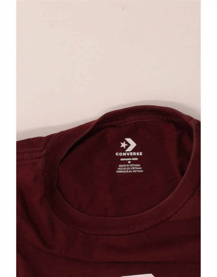 T-shirt grafica da uomo Converse Top Borgogna media