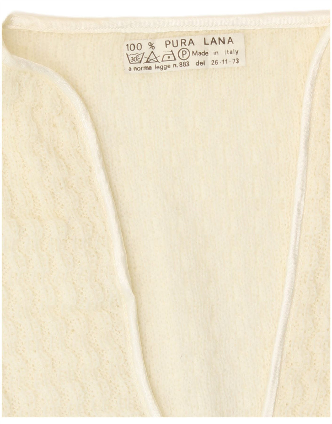 Maglione cardigan da donna vintage UK 16 grande lana bianco sporco