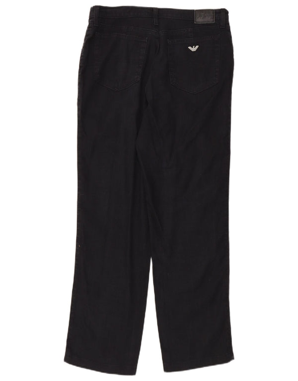 Pantaloni casual dritti da uomo Armani Jeans W32 L30 in cotone blu navy