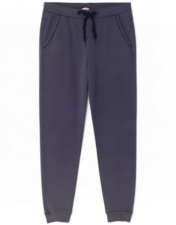 Benetton Pantaloni tuta da donna Joggers UK 10 Small Blu navy Cotone