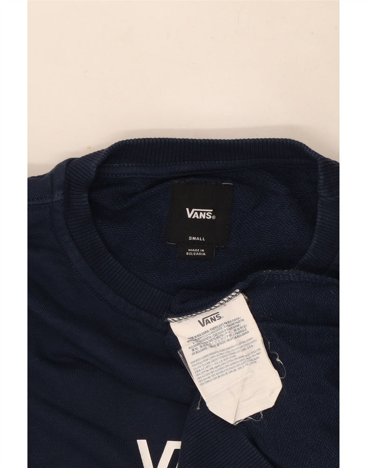 Felpa da uomo Vans maglione piccolo blu navy in cotone