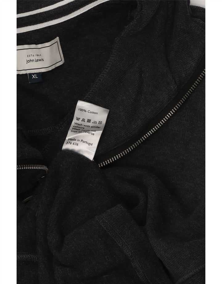 JACK & JONES Maglione da uomo con zip e collo XL in cotone grigio