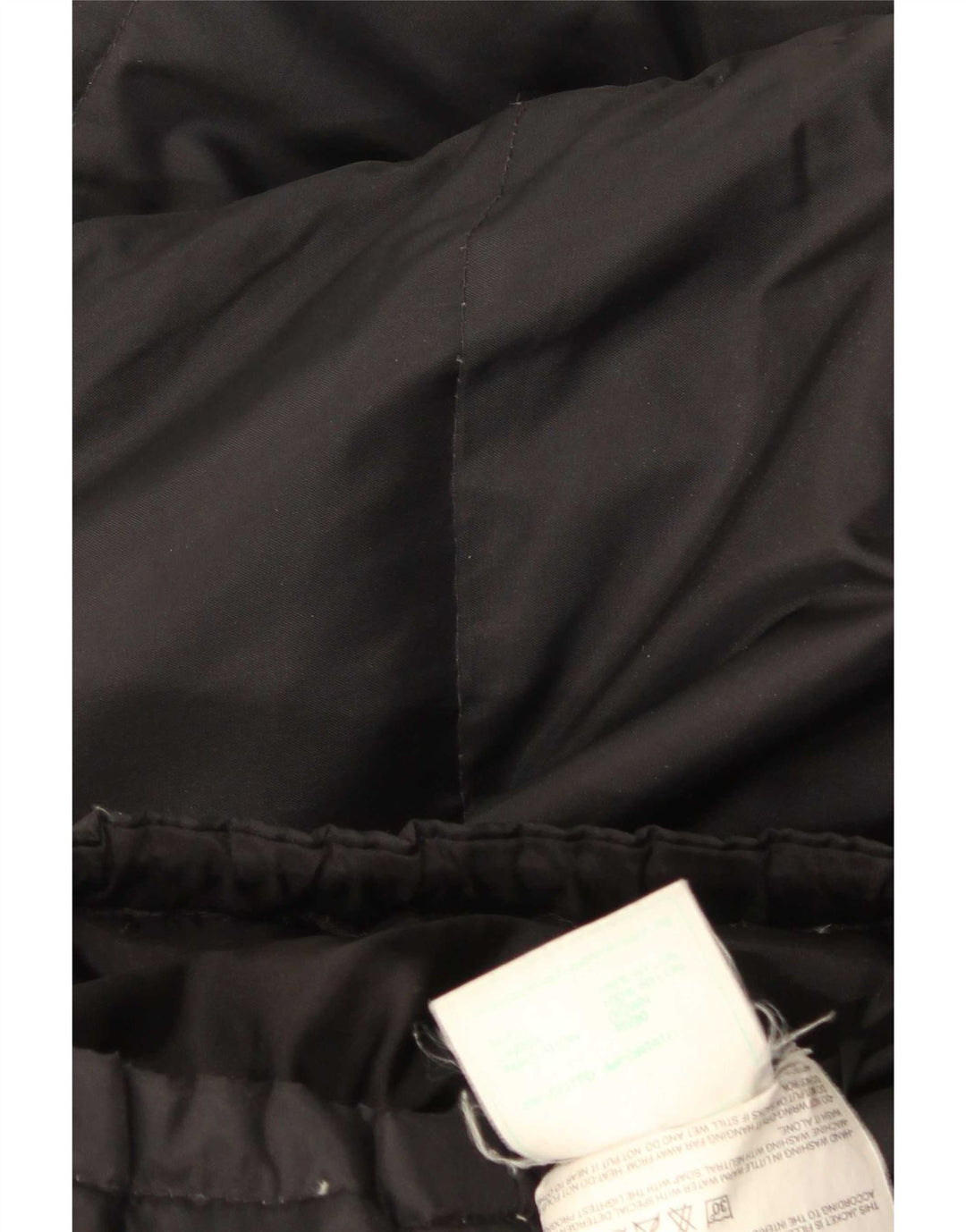 Cappotto imbottito oversize da donna vintage UK 6 XS nylon nero