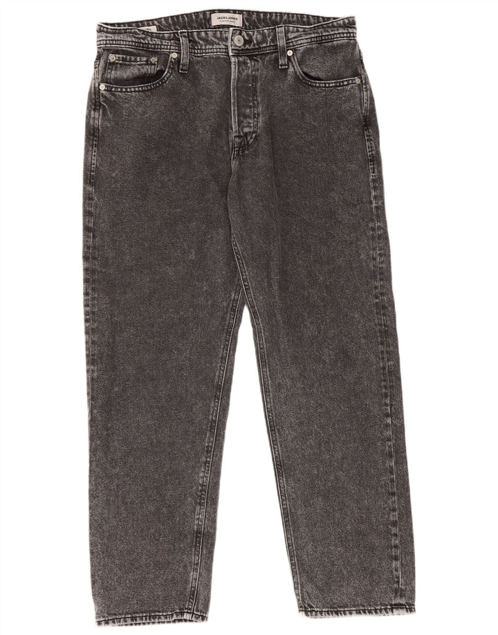 Jeans affusolati da uomo Jack & Jones W33 L30 cotone grigio