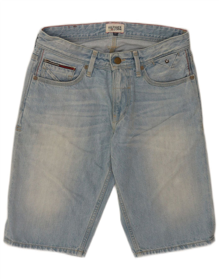 Pantaloncini di jeans regolari da uomo Tommy Hilfiger W29 cotone blu medio