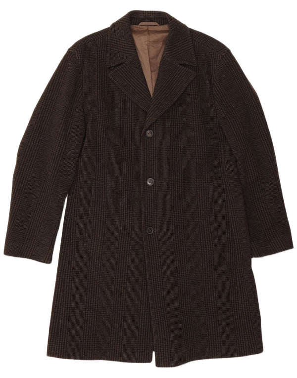 Cappotto da uomo Hugo Boss EU 50 Large grigio pied de poule in lana vergine