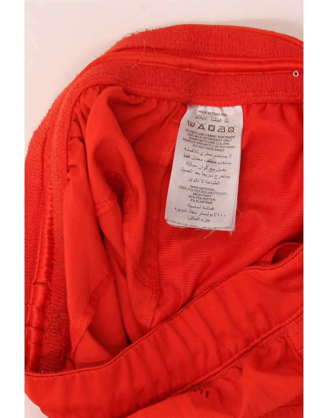 Pantaloncini sportivi Adidas Climalite da uomo piccoli in poliestere color block rosso