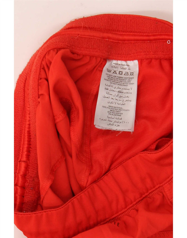 Pantaloncini sportivi Adidas Climalite da uomo piccoli in poliestere color block rosso