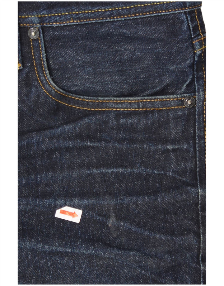 Jack & Jones Uomo Tim Slim Jeans W32 L32 Cotone Blu Navy