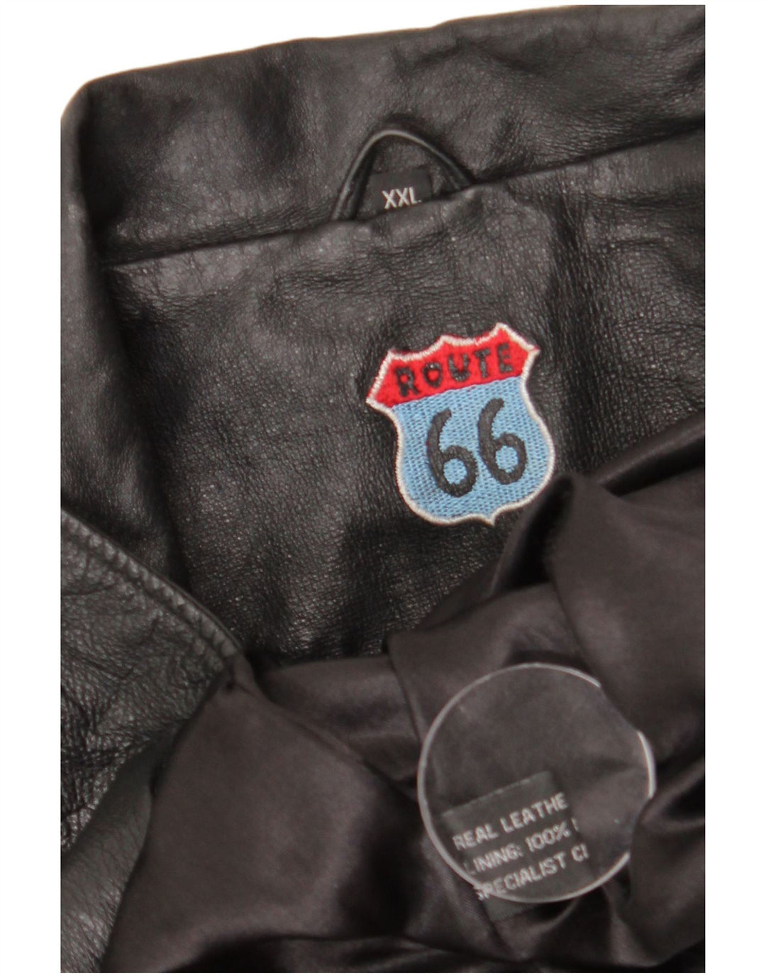 Giacca in pelle da uomo Route 66 UK 44 2XL Pelle nera