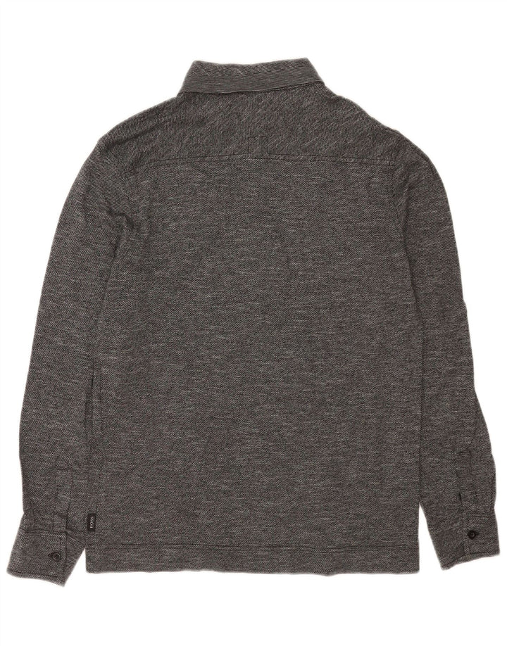 Polo da rugby da uomo con vestibilità regolare Hugo Boss, grigio medio chiazzato