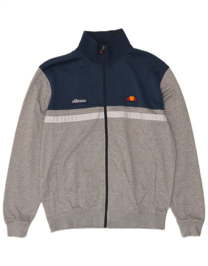 Giacca da ginnastica da uomo Ellesse, grande, in poliestere color block grigio
