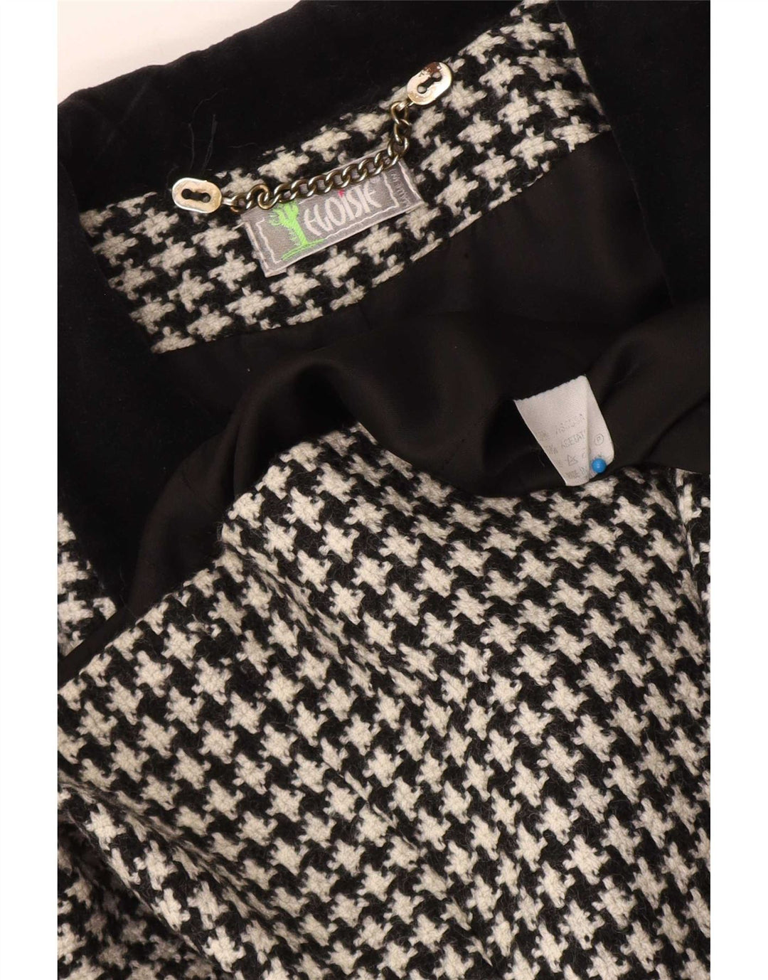 Giacca blazer da donna Egoiste UK 14 media nera pied de poule classica