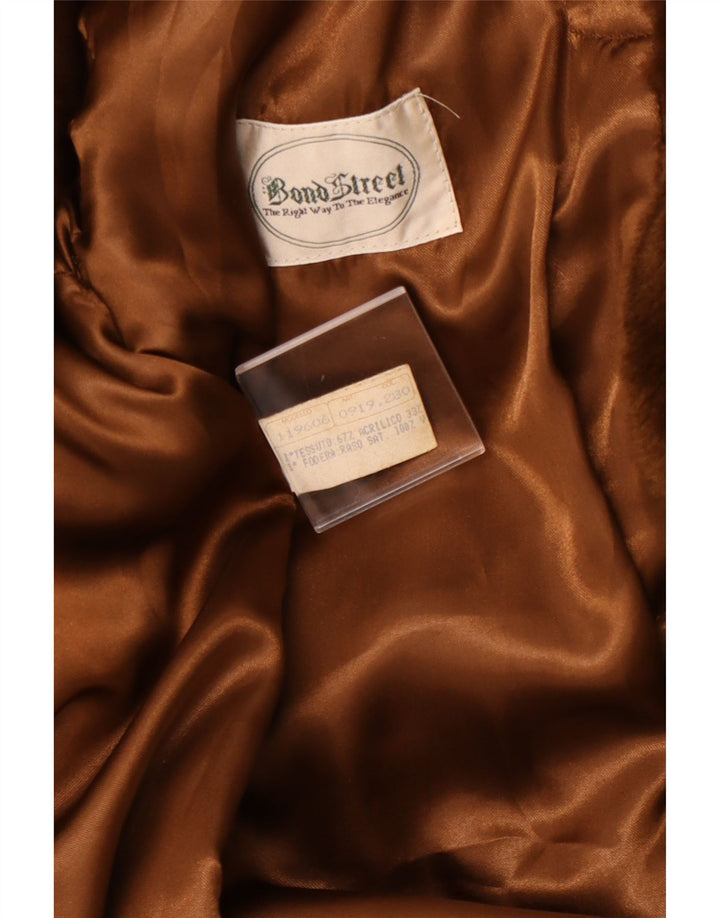 BOND STREET Cappotto da donna in pelliccia sintetica con cappuccio IT 44 Acrilico marrone medio