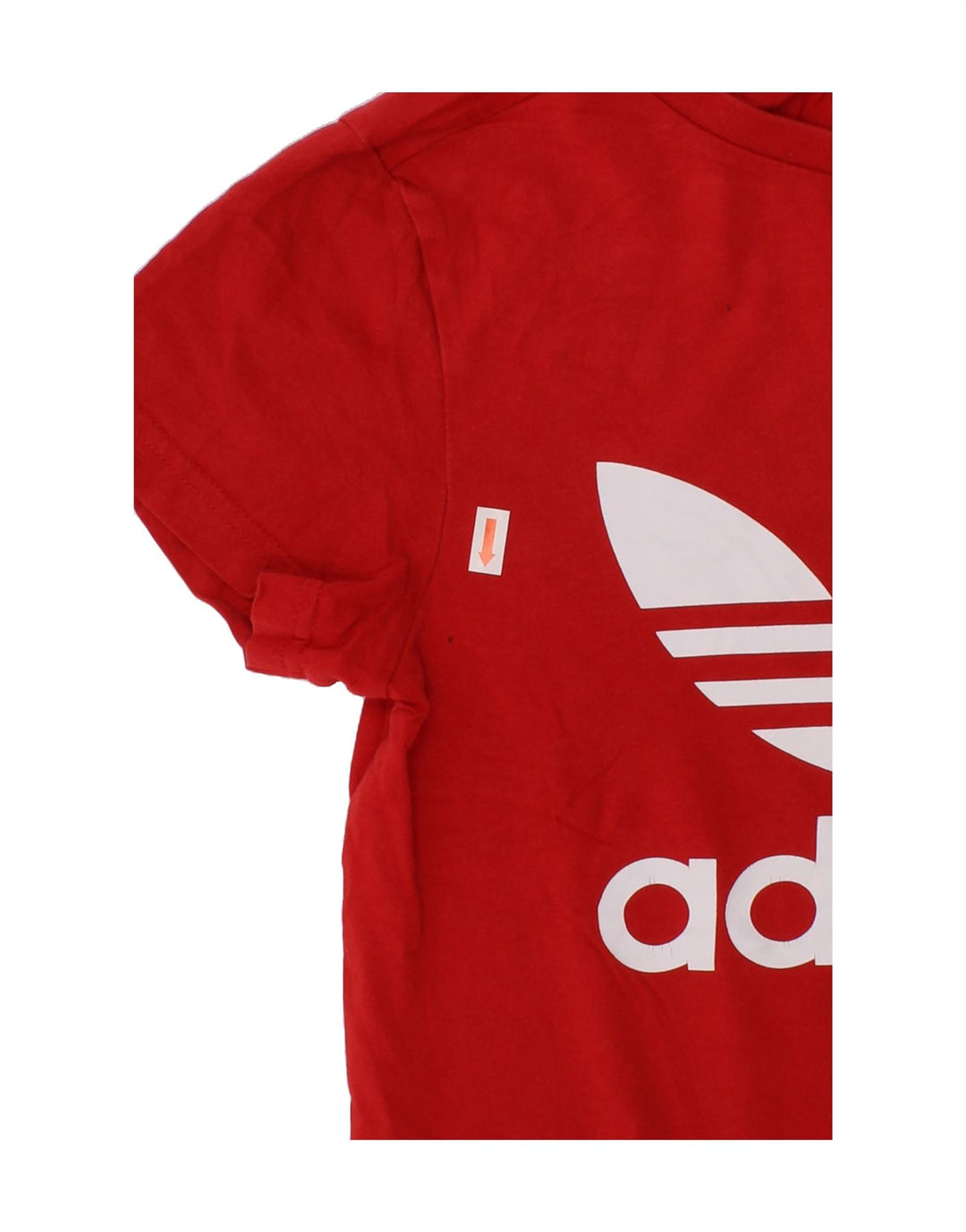 ADIDAS Boys Graphic T-Shirt Top 9-10 Years Red Vintage Adidas and Second-Hand Adidas from Messina Hembry 