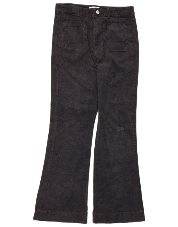 Pantaloni in velluto a coste da donna Marks & Spencer UK 12 Medium W30 L30 Blu Navy