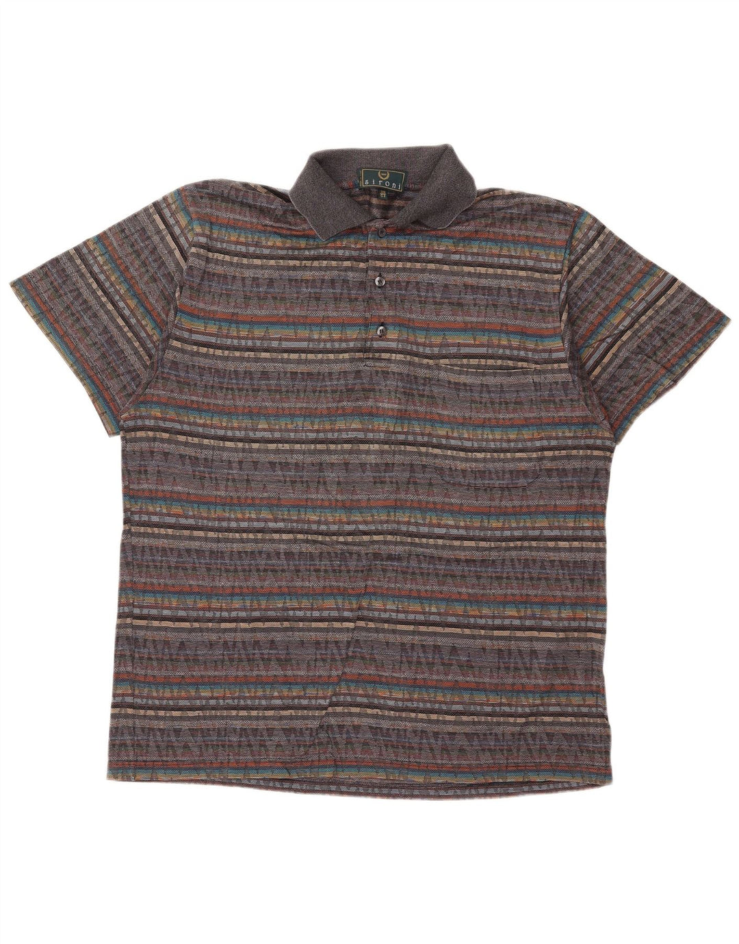 Polo Uomo Sironi IT 54 XL Cotone Rigato Multicolore