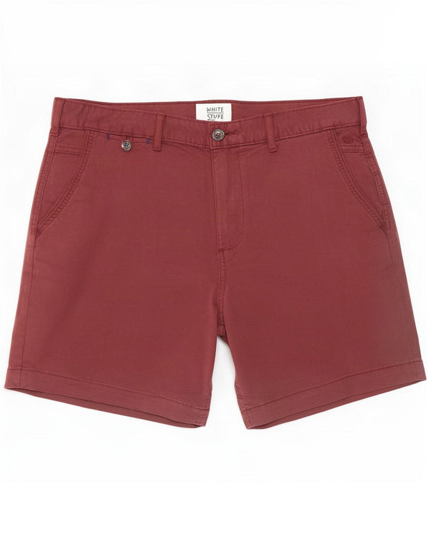Pantaloncini chino da uomo White Stuff W34 grandi in cotone bordeaux