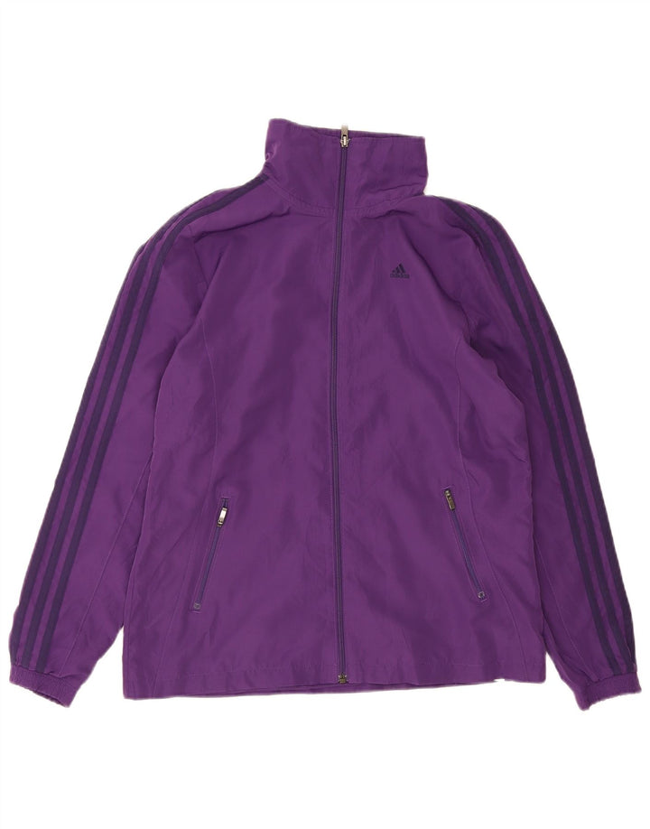 Giacca da tuta da donna Adidas Climalite UK 12 poliestere viola medio