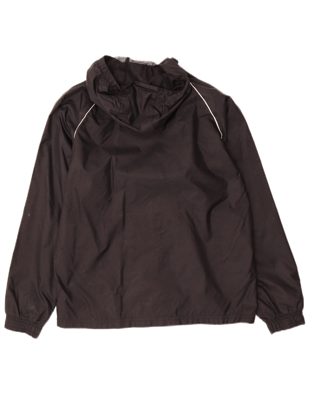 Giacca antipioggia con cappuccio Adidas da ragazzo 11-12 anni in nylon nero