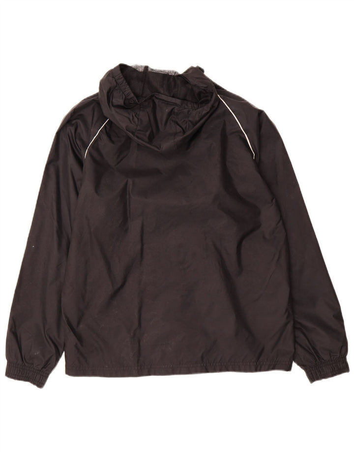 Giacca antipioggia con cappuccio Adidas da ragazzo 11-12 anni in nylon nero