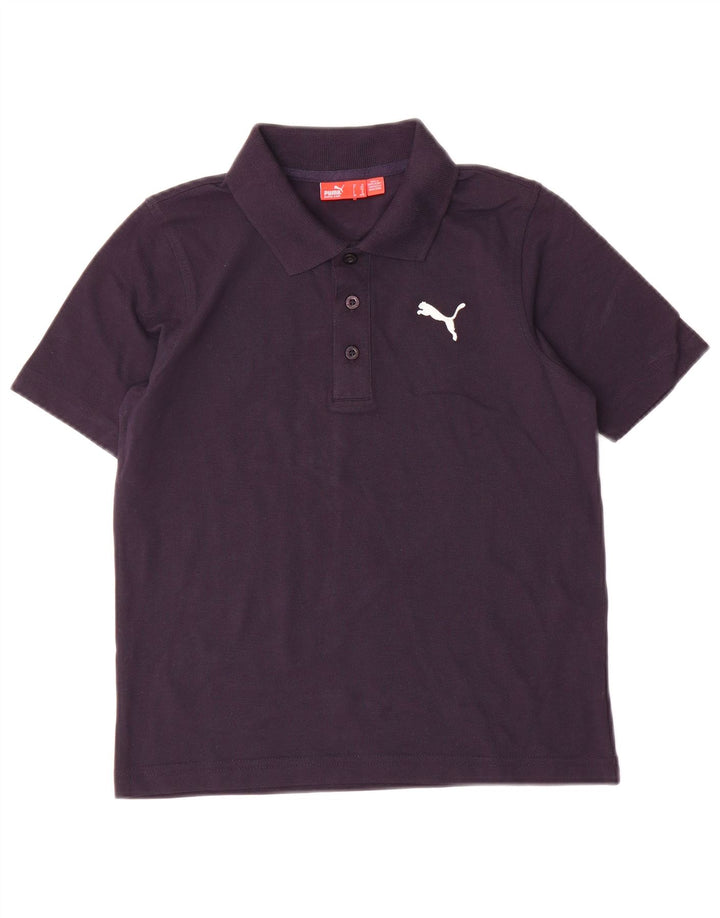 Polo Puma da bambino 9-10 anni in cotone blu navy