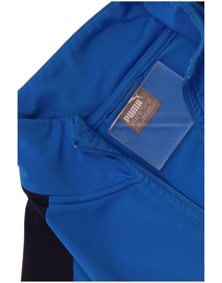 Giacca da tuta da uomo Puma Large in poliestere color block blu