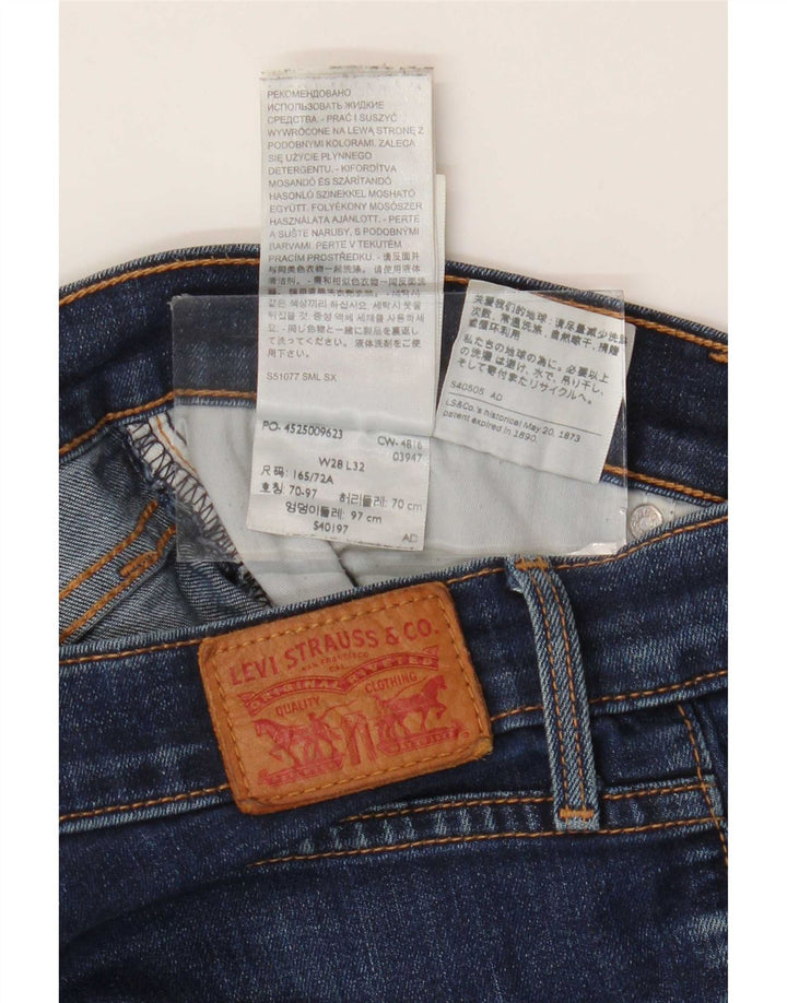 Levi's Donna 312 Shaping Slim Jeans W28 L32 Blu Navy Cotone