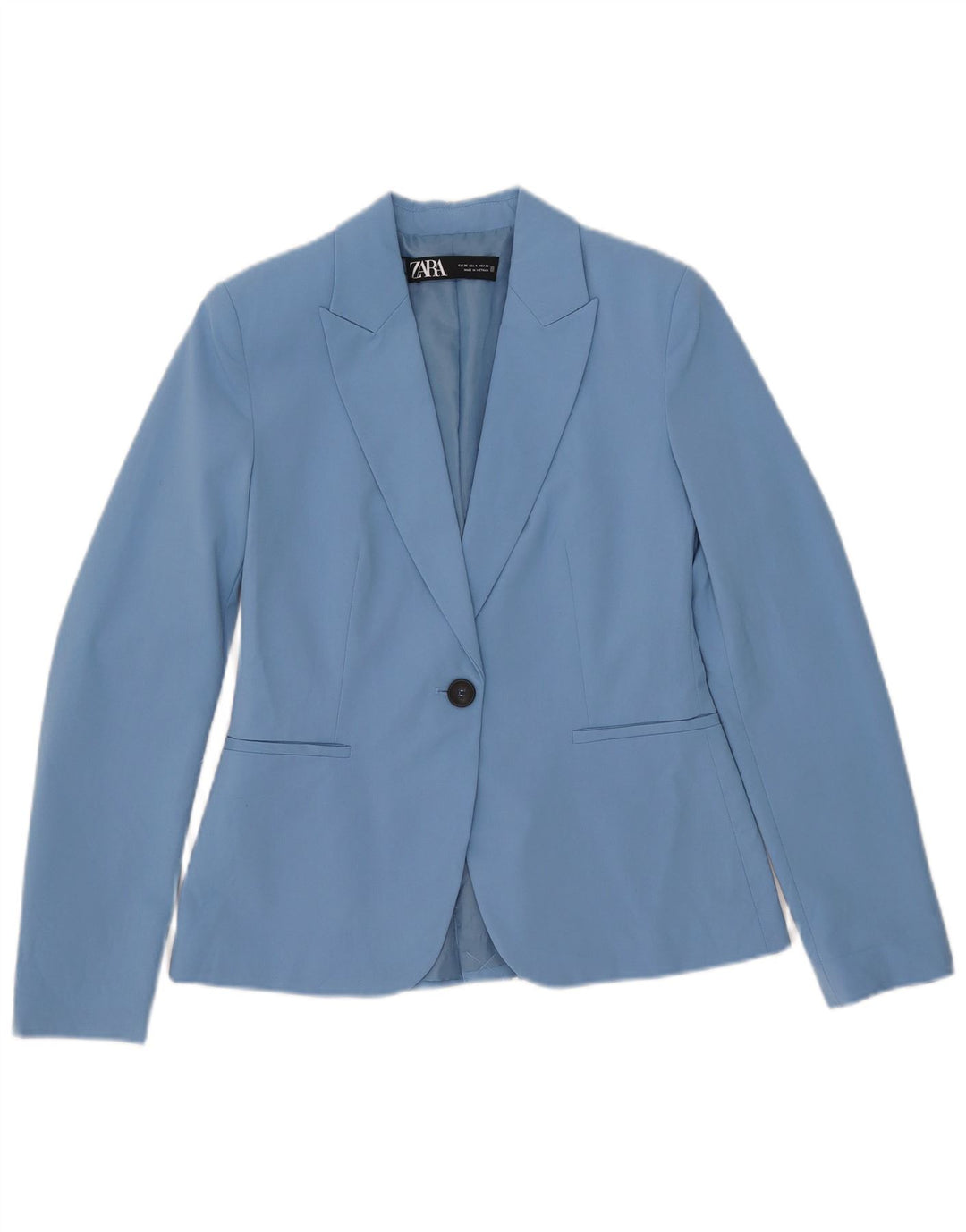 Giacca blazer a 1 bottone da donna Zara EU 36 XS poliestere blu