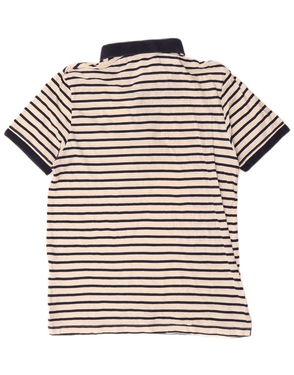 Polo da rugby da uomo Lyle & Scott in cotone a righe bianche medie