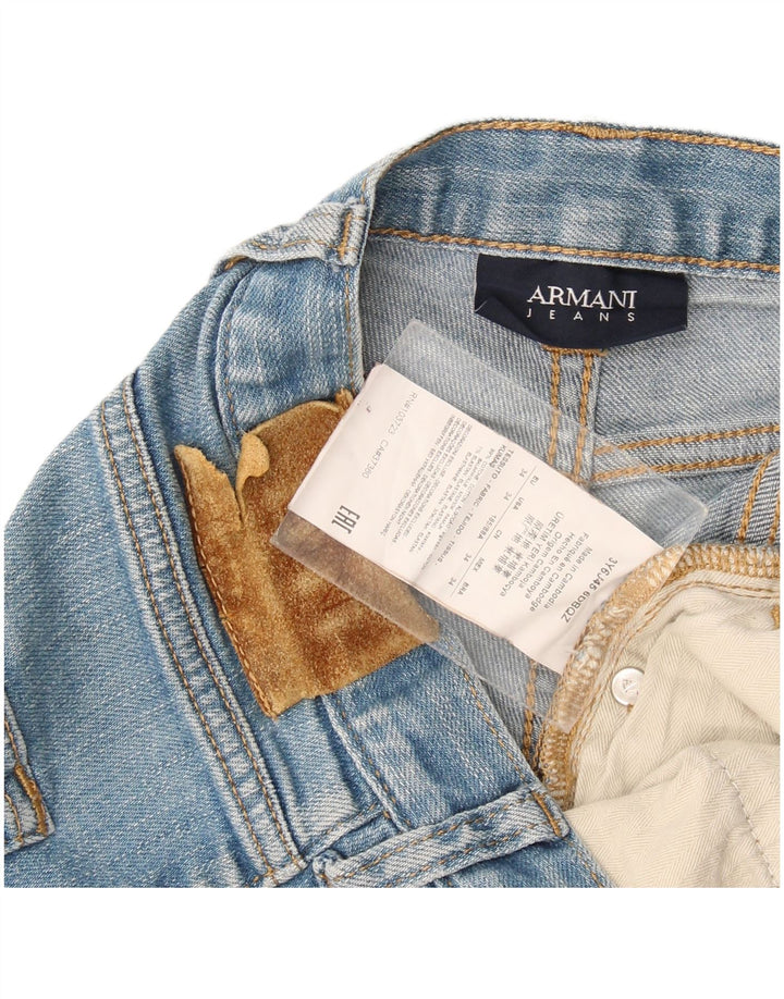 Jeans dritti da uomo Armani W34 L32 in cotone blu