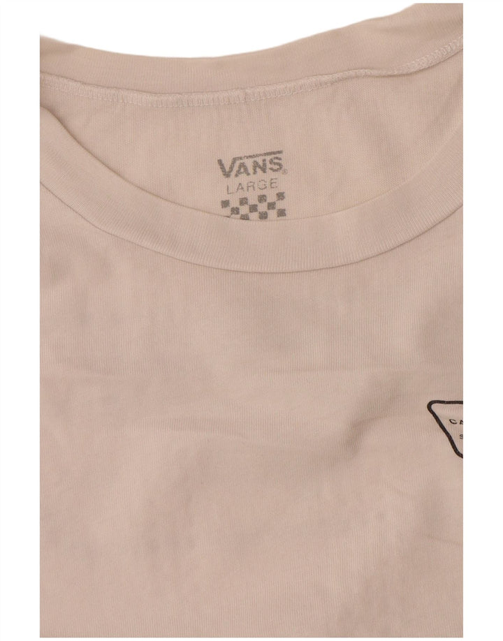 T-shirt grafica da donna Vans UK 16 grande bianca