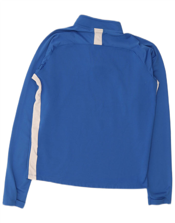 Nike - Maglia da tuta pullover con zip e collo da uomo, piccola, in poliestere color block blu