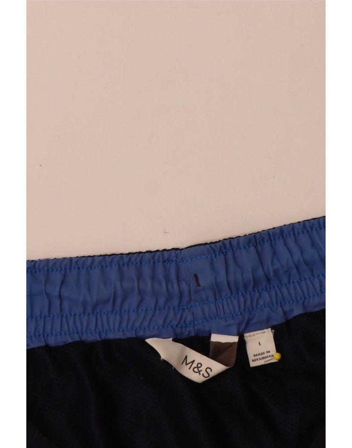 Pantaloncini da bagno da uomo Marks & Spencer grandi in poliestere blu navy