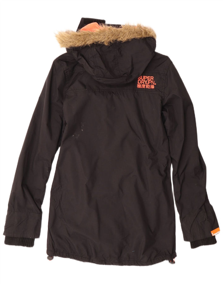 Giacca Parka da donna con cappuccio Superdry UK 2 2XS Nera