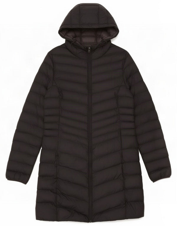 Mountain Warehouse Womens Hooded Padded Coat UK 12 Medium Black Polyamide
