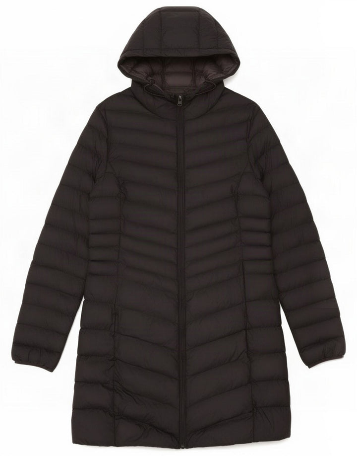 Mountain Warehouse Cappotto imbottito con cappuccio da donna UK 12 Medio Nero Poliammide