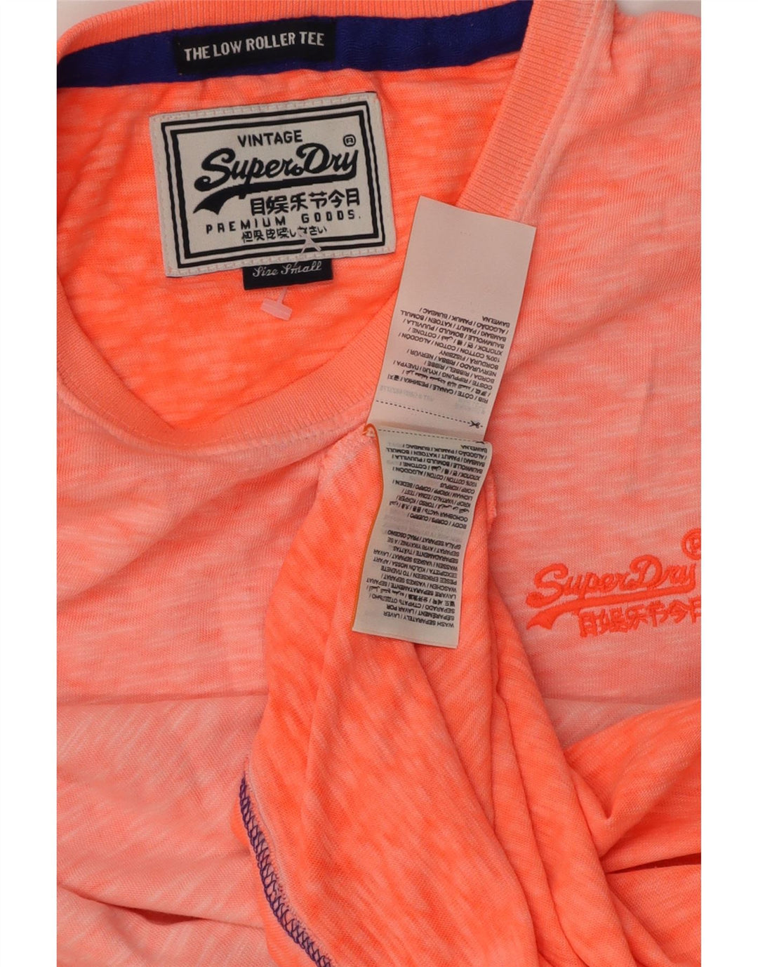 T-shirt da uomo Superdry Top Small in cotone arancione