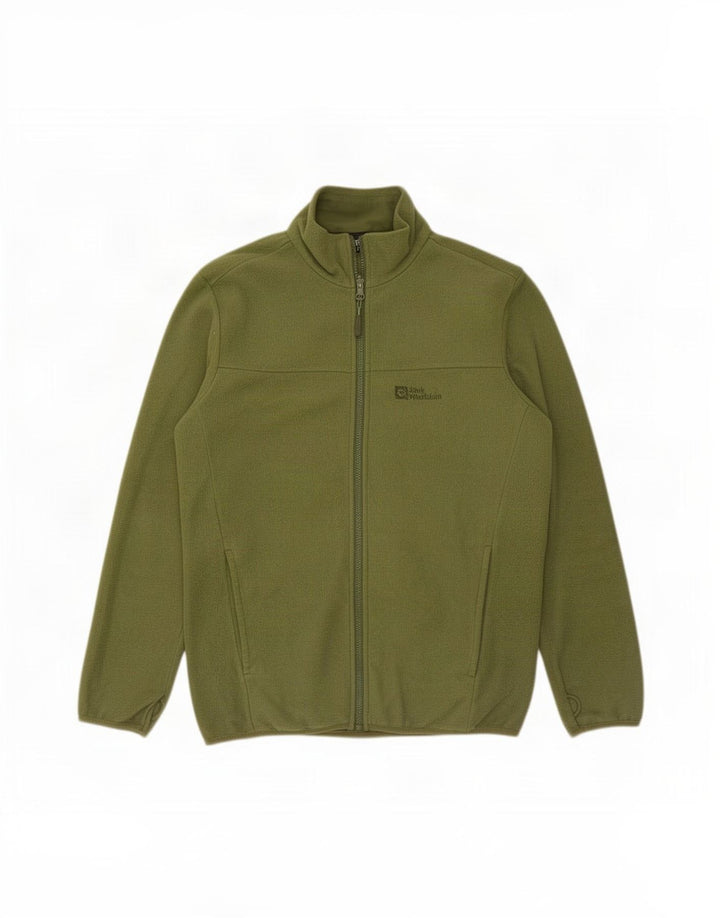 Giacca in pile foderata da uomo Jack Wolfskin UK 38 Poliestere verde medio